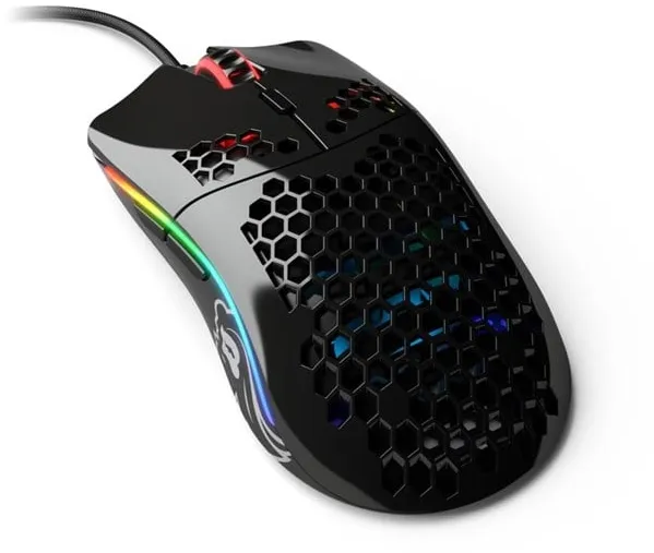 Glorious Model O- (Small) - Glossy Black - Gaming Mouse - Optical - 6 buttons - Black with RGB light