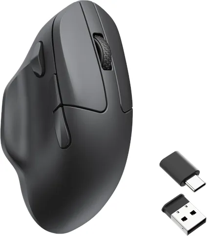 Keychron M7 1K Hz Light 63g Ergonomic Black Wirele - Gaming Mouse - Optical - 6 buttons - Black