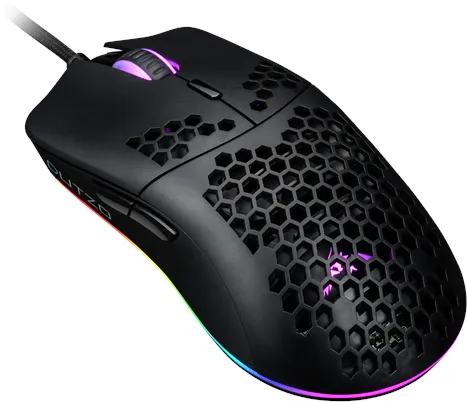 DUTZO Keiryō RGB - Matt Black - Gaming Mouse - Optical - 6 buttons - Black with RGB light
