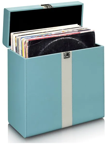 Lenco TTA-300BUWH - Record Storage Suitcase - Turntable Blue